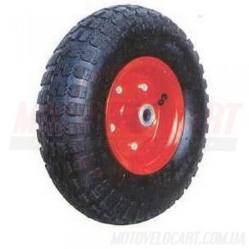 Колесо на садовую тачку 4.00-6 (d=16 mm)