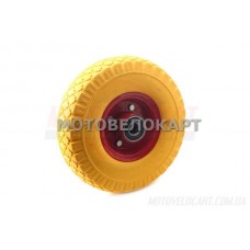 Колесо 3,00 -4 TL (бескамерное, под ось d-20мм ) (желтое) MRHD, шт Колесо 3,00 -4 TL (бескамерное, под ось d-20мм ) (желтое) MRHD, шт