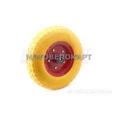 Колесо 4,00 -6 TL (бескамерное, под ось d-20мм ) (желтое) MRHD, шт Колесо 4,00 -6 TL (бескамерное, под ось d-20мм ) (желтое) MRHD, шт