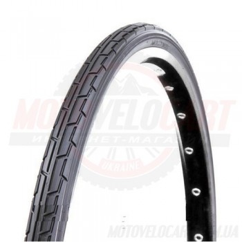Покрышка велосипедная без камеры 28x1 5/8x1 3/8 (37-622) (red strip) "Deestone" D-801