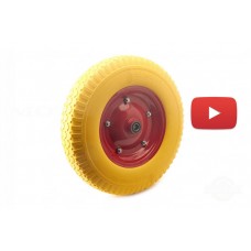 Колесо 4,00 -8 TL (бескамерное, под ось d-16мм ) (желтое) MRHD, шт Колесо 4,00 -8 TL (бескамерное, под ось d-16мм ) (желтое) MRHD, шт
