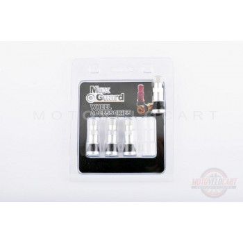 Ниппель колеса (стайлинговый, прямой)   (белый)   (#0001)   "MAX GUARD"